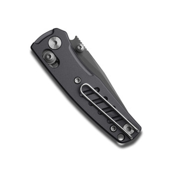 Miguron Evok Folding Knife Dark Grey PVD Aluminum Handle D2 Plain Dark Grey PVD Blade