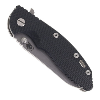 Hinderer XM-18 3.5  Sheepsfoot Folding Knife Black G10 Handle Working Finish S45VN Blade and Titanium Handle
