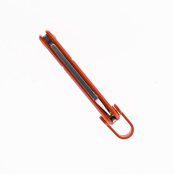 Real Steel Baby Barlow Folding Knife Orange Stainless Steel Handle 12C27 Plain Edge 8031O