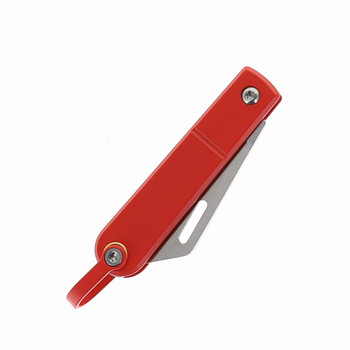 Real Steel Baby Barlow Folding Knife Red Stainless Steel Handle 12C27 Plain Edge 8031R