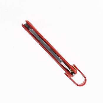 Real Steel Baby Barlow Folding Knife Red Stainless Steel Handle 12C27 Plain Edge 8031R