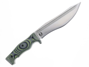  Work Tuff Gear Lil Evil-L Fixed Blade Knife Rugged Zombie Green Camo G10 Handle Bohler K329 Plain Edge Satin Finish