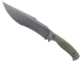 Work Tuff Gear Lanzeta-NC II Fixed Blade Knife OD Green/Brown Liner Handle SK85 Plain Darkwash Blade ODG Kydex Sheath