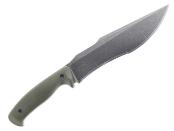 Work Tuff Gear Lanzeta-NC II Fixed Blade Knife OD Green/Yellow Liner Handle SK85 Plain Darkwash Blade ODG Kydex Sheath