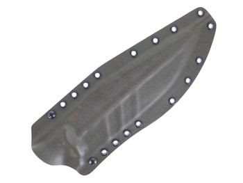 Work Tuff Gear Lanzeta-NC II Fixed Blade Knife OD Green/Yellow Liner Handle SK85 Plain Darkwash Blade ODG Kydex Sheath