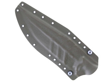 Work Tuff Gear Lanzeta-C II Fixed Blade Knife Brown Rugged G10 Handle K329 Plain Darkwash Blade ODG Kydex Sheath