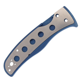 (Customized Bronze Coated Scales) Spyderco Bodacious Folding Knife Handle SPY27 Plain Edge C263GPCBL (Customized Bronze Coated Scales) Spyderco Bodacious Folding Knife Handle SPY27 Plain Edge C263GPCBL