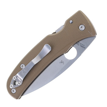 (Customized Bronze Coated Scales) Spyderco Bodacious Folding Knife Handle SPY27 Plain Edge C263GPCBL (Customized Bronze Coated Scales) Spyderco Bodacious Folding Knife Handle SPY27 Plain Edge C263GPCBL