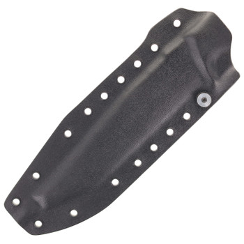 Work Tuff Gear Steadfast-L Fixed Blade Knife Black G10 Textured /White Liner Handle K329 Plain Two-Tone Ghost Washed/Satin Blade