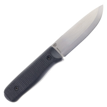 Work Tuff Gear Forester III Fixed Blade Knife Black G10 Handle K329 Plain Edge Satin Finish Black Kydex Sheath