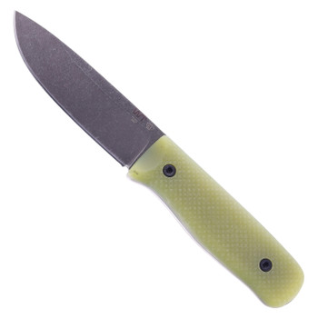 Work Tuff Gear Forester III Fixed Blade Knife Natural G10 Handle K329 Plain Edge Dark Washed Finish Black Kydex Sheath