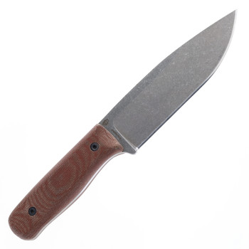 Work Tuff Gear Voyageur II Fixed Blade Knife Canvas Micarta Handle K329 Plain Dark Washed Blade ODG Kydex Sheath