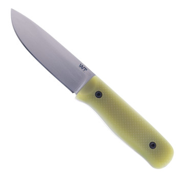 Work Tuff Gear Forester III-Scandi Fixed Blade Knife Jade Green G10 Textured Handle K329 Plain Two-Tone Satin Finish Black Kydex Sheath