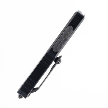 Microtech UTX-85 Gen IV Automatic Knife Dagger Edge Satin M390MK Blade Black Aluminum Handle 12324-4