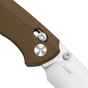 Kizer T1 CD Folding Knife Brown G10 Handle Nitro-V Drop Point Plain Edge Satin Finish V3490.2CA2 Kizer T1 CD Folding Knife Brown G10 Handle Nitro-V Drop Point Plain Edge Satin Finish V3490.2CA2
