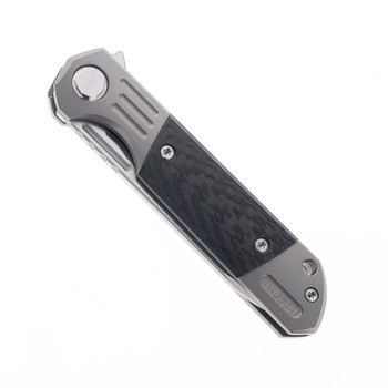 (Difficult to Open) TwoSun TS49 Frame Lock Pocket Knife Titanium + Carbon Fiber Handle Plain D2 Blade (Difficult to Open) TwoSun TS49 Frame Lock Pocket Knife Titanium + Carbon Fiber Handle Plain D2 Blade