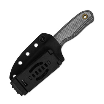 Kizer Drop Bear Fixed Blade Knife Black Micarta Handle S45VN Drop Point Plain Edge Black DLC Ultra Finish 1094A4