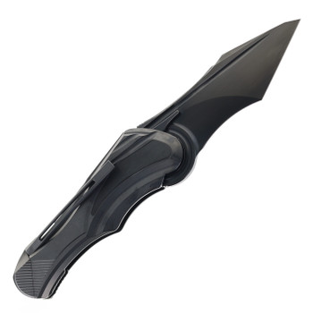 Poikilo Blades Carmen Folding Knife Black Titanium Handle M398 Recurved Tanto Plain DLC Blade Poikilo Blades Carmen Folding Knife Black Titanium Handle M398 Recurved Tanto Plain DLC Blade