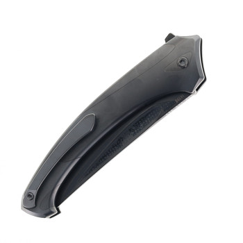 Poikilo Blades Orca DLC Killer Whale Folding Knife Black DLC Titanium Handle M398 Plain DLC Blade