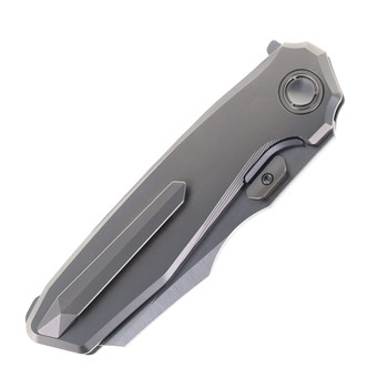Reate Knives Mantis Folding Knife Smooth Blasted Titanium Satin Elmax Blade Reate Knives Mantis Folding Knife Smooth Blasted Titanium Satin Elmax Blade
