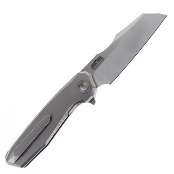 Reate Knives Mantis Folding Knife Smooth Blasted Titanium Satin Elmax Blade Reate Knives Mantis Folding Knife Smooth Blasted Titanium Satin Elmax Blade