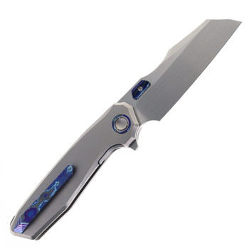 Reate Knives Mantis Folding Knife Smooth Blasted Titanium Handle Hand Rubbed Zircuti Hardware Elmax Blade Reate Knives Mantis Folding Knife Smooth Blasted Titanium Handle Hand Rubbed Zircuti Hardware Elmax Blade