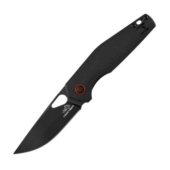 FreeTiger Folding Knife Black D2 Steel Blade Black Micarta Handle