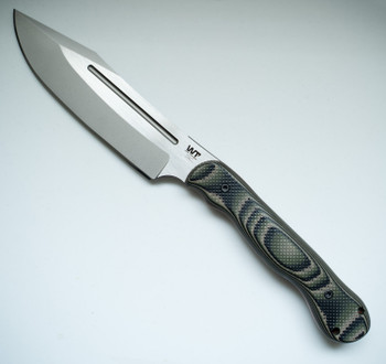 Work Tuff Gear JX-Omega Fixed Blade Knife Wilderness Camo G10 Handle K329 Two Tone Satin Finish Black Kydex Sheath