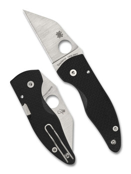 Spyderco Sprint Run MicroJimbo Folding Kniife Black Carbon Fiber