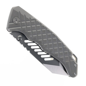 (From Collection) PMP Knives Beast Prime Pocket Knife Gray Titanium Handle 3V Steel Blade