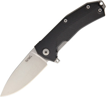 Lion Steel Kur Linerlock Knife Black G-10 Handle Plain Edge LSTKURBK
