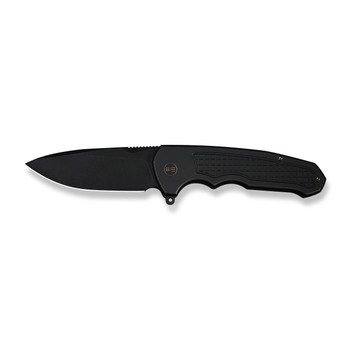 WE Starlash Folding Knife Black Titanium Handle M390 Plain Edge Black Stonewash Finish WE23011C-1