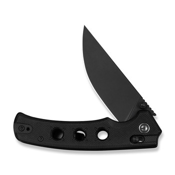 Civivi Noctis Folding Knife Black G10 Handle Nitro-V Plain Edge Black Stonewash Finish C24020C-1