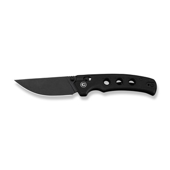 Civivi Noctis Folding Knife Black G10 Handle Nitro-V Plain Edge Black Stonewash Finish C24020C-1