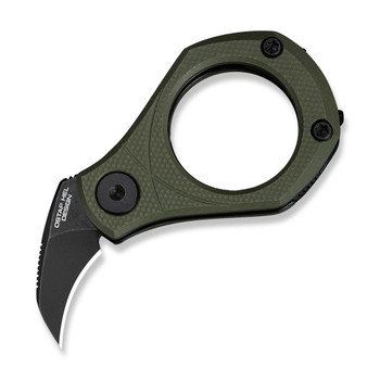 Civivi Pyrus Folding Knife OD Green G10 Handle 14C28N Plain Edge Black Stonewash Finish C23038-4