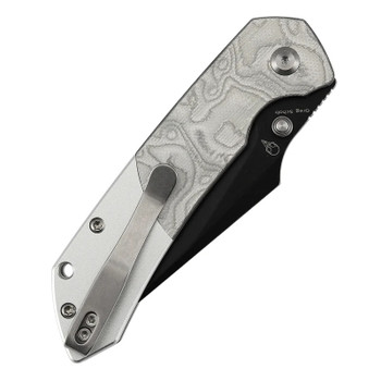 Kansept Fenrir Folding Knife G10/Aluminum Foil Handle 154CM Plain Edge Blackwash Finish T1034B3