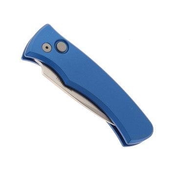 Pro-Tech Knives Duke Automatic Knife Blue Aluminum Handle Stonewashed Magnacut Blade