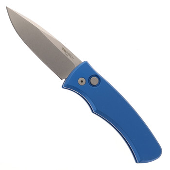 Pro-Tech Knives Duke Automatic Knife Blue Aluminum Handle Stonewashed Magnacut Blade