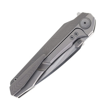 Bestech Wet Nellie Folding Knife Top Liner Lock Gray Titanium Handle M-Cut Blade BT2505B