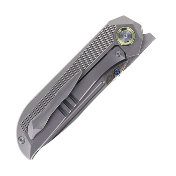 SixLeaf SL-84 Folding Knife Titanium Handle w/ Timascus Inlay M390 Blade