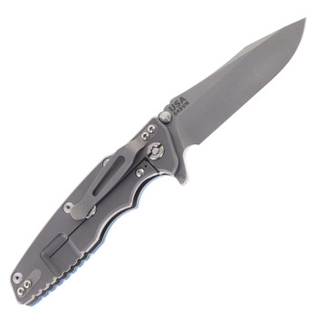 Hinderer Eklipse 3.5" Folding Knife Spearpoint S45VN Blue G10 Working Finish Titanium Handle
