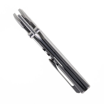 TwoSun Folding Knife Titanium/Carbon Fiber Handle YJ01-V1 Plain Edge TS499-YJ01-StoneWash