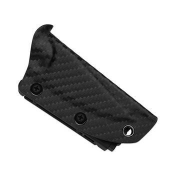 Kizer Mini Harpoon Fixed Blade Knife Black Carbon Fiber Handle M390 Drop Point Plain Edge Satin Finish 1040S8