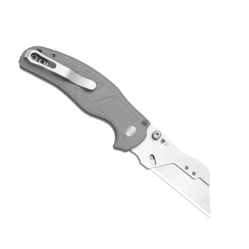 Kizer C01C Uti 1 Utility Folding Knife Gray G10 Handle 5Cr15MoV Plain Edge Beadblast Finish V3488.29JSA1