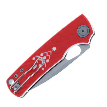 (Dropping 12/1) Vosteed Christmas Porcupine Folding Knife Red/White G10 14c28n Satin Blade A2617