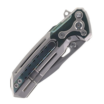 Reate T600 Terminator Folding Knife Titanium Bead Blasted handle Frosted Satin Magnacut Blade Bead Blasted Pivot Collar