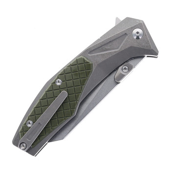 (Detent Lash) Open Box/Returned TwoSun Folding Knife Titanium/G10 Handle 14C28N Plain Edge TS435-14C28N-SW