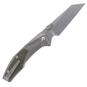 (Detent Lash) Open Box/Returned TwoSun Folding Knife Titanium/G10 Handle 14C28N Plain Edge TS435-14C28N-SW