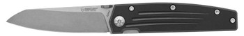 Mercury Knives Logan Mini Liner Lock Folding Knife Stonewash Elmax Blade Black Aluminum Handle 9LGMEXSWALBK-C