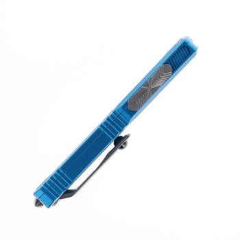 Microtech Ultratech Gen IV T/E OTF Automatic Knife Blue Aluminum Handle M390MK Stonewashed Blade 11234-10BL